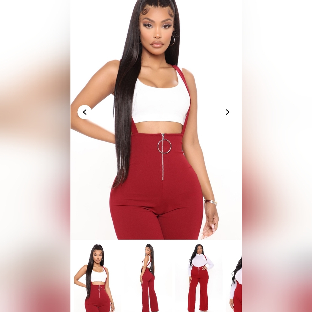 Nwot Burgundy jumpsuite